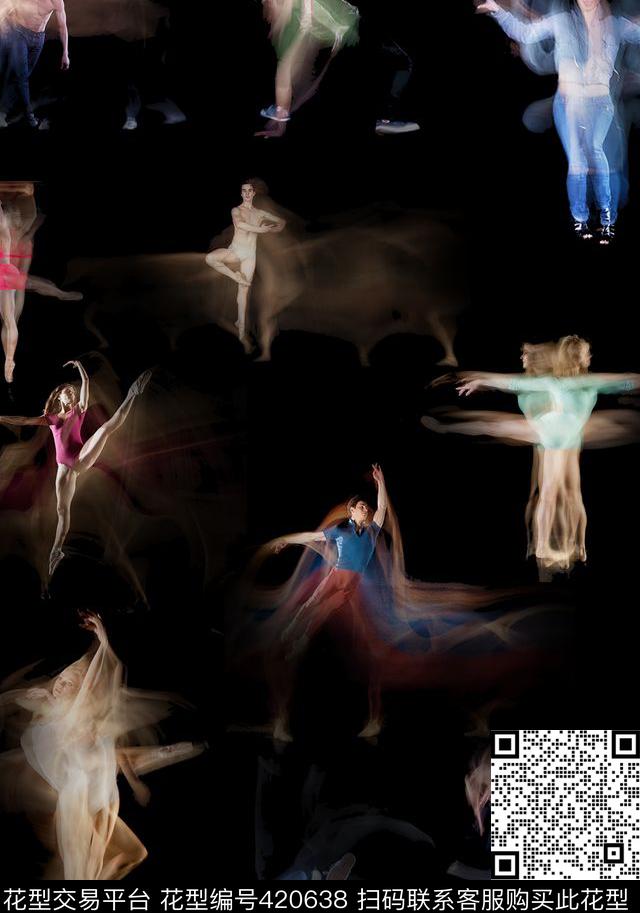 流行时尚曝光滤色人物数码印花华亿平台下载（图片编号: 420638） - 瓦栏（Walan）