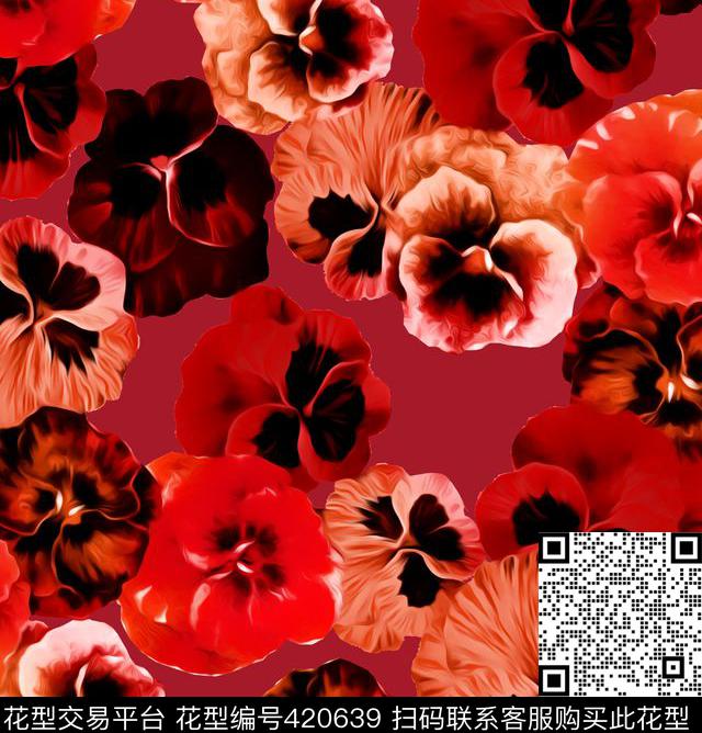 2015秋冬花卉大牌街数码印花华亿平台下载（图片编号: 420639） - 瓦栏（Walan）