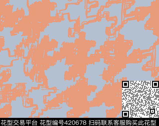 抽像千鸟格抽像几何抽像波浪花传统印花华亿平台下载（图片编号: 420678） - 瓦栏（Walan）