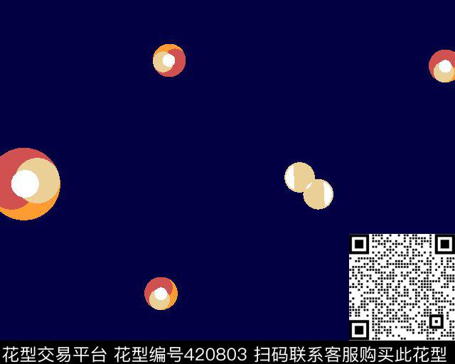 几何轮子圆点传统印花华亿平台下载（图片编号: 420803） - 瓦栏（Walan）