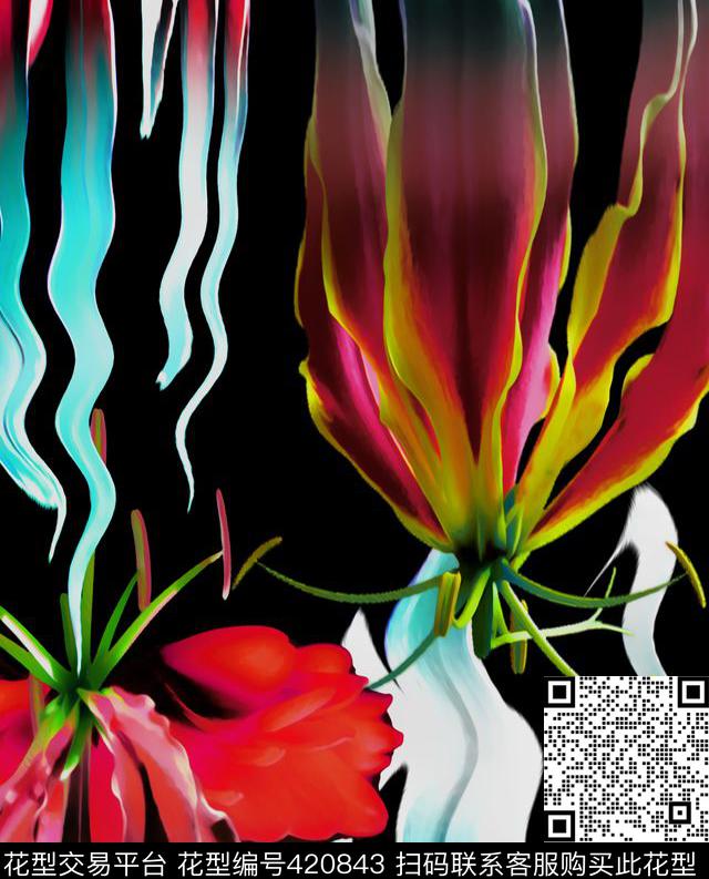 2015秋冬秀场款大牌街数码印花华亿平台下载（图片编号: 420843） - 瓦栏（Walan）