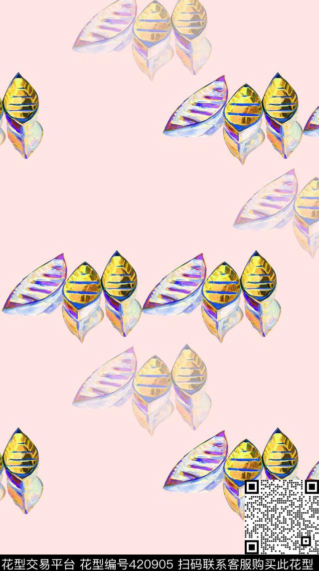 趣味小船油画风格数码印花华亿平台下载（图片编号: 420905） - 瓦栏（Walan）