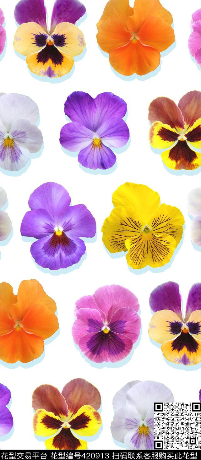 花卉兰花数码小花数码印花华亿平台下载（图片编号: 420913） - 瓦栏（Walan）
