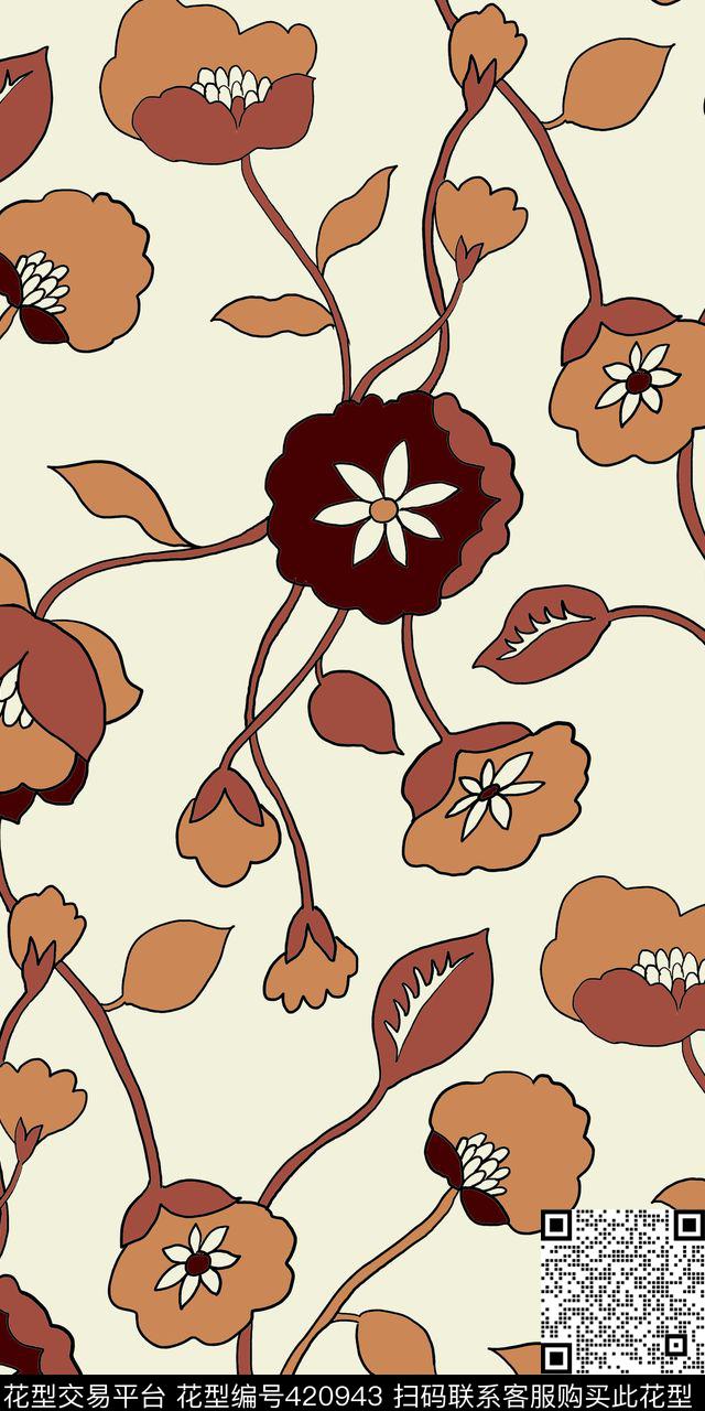 清新简单抽象传统印花华亿平台下载（图片编号: 420943） - 瓦栏（Walan）