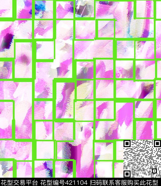 拼接几何肌理数码印花华亿平台下载（图片编号: 421104） - 瓦栏（Walan）