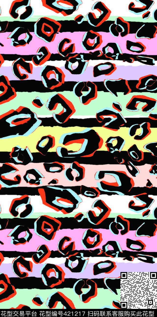 条纹条纹豹纹休闲传统印花华亿平台下载（图片编号: 421217） - 瓦栏（Walan）