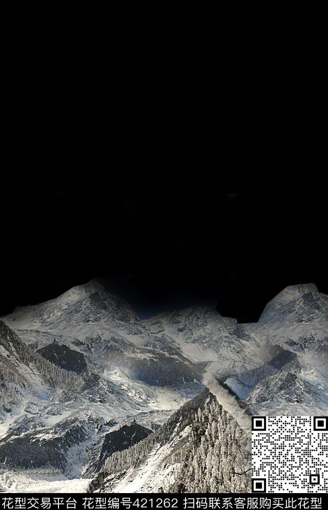 冰川潮流复古数码印花华亿平台下载（图片编号: 421262） - 瓦栏（Walan）