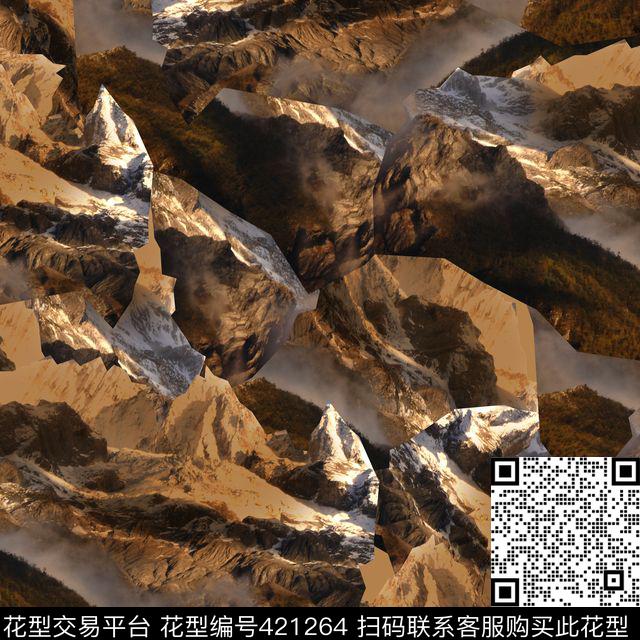 潮流抽象夹克华亿平台数码印花华亿平台下载（图片编号: 421264） - 瓦栏（Walan）