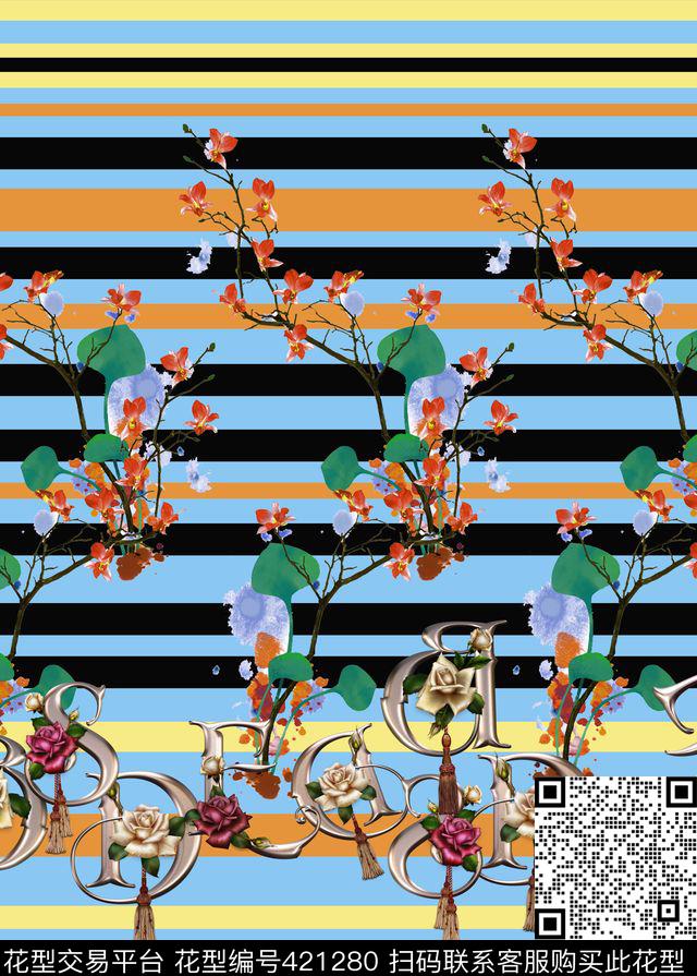 抽象文字几何数码印花华亿平台下载（图片编号: 421280） - 瓦栏（Walan）