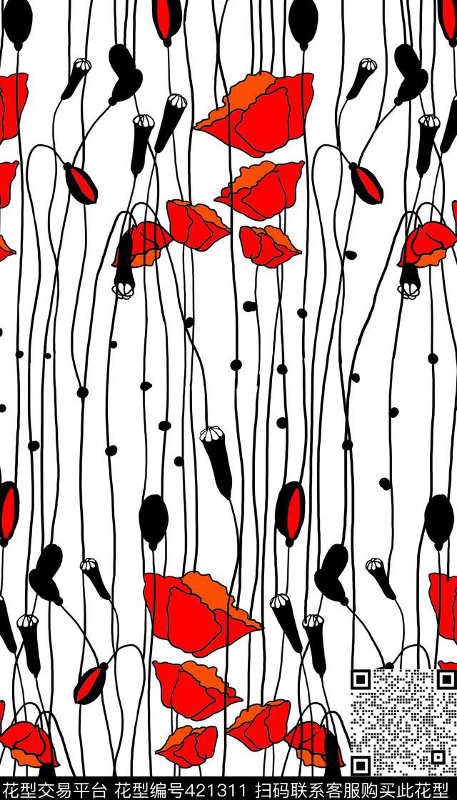 抽象简单大气清新简单传统印花华亿平台下载（图片编号: 421311） - 瓦栏（Walan）