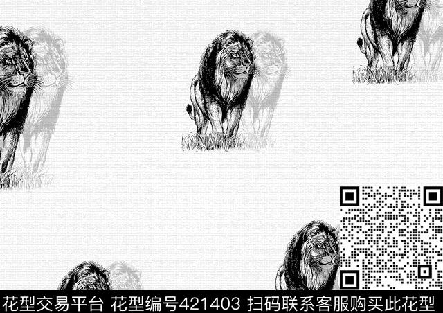 狮子衬衫华亿平台流行传统印花华亿平台下载（图片编号: 421403） - 瓦栏（Walan）