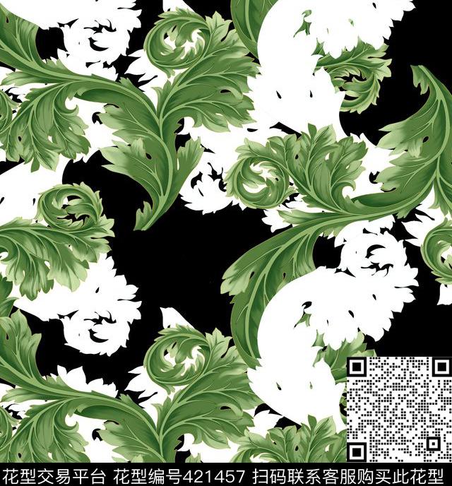 T桖莫里斯风格时尚男装传统印花华亿平台下载（图片编号: 421457） - 瓦栏（Walan）