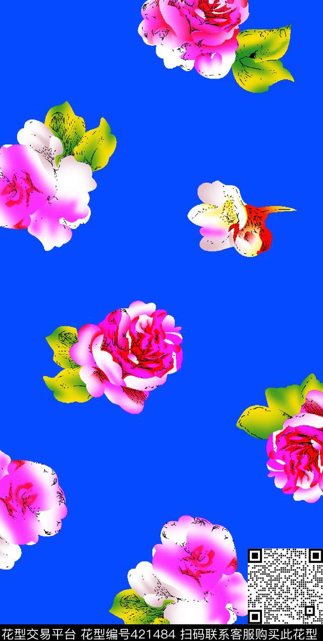 自然小花清新传统印花华亿平台下载（图片编号: 421484） - 瓦栏（Walan）