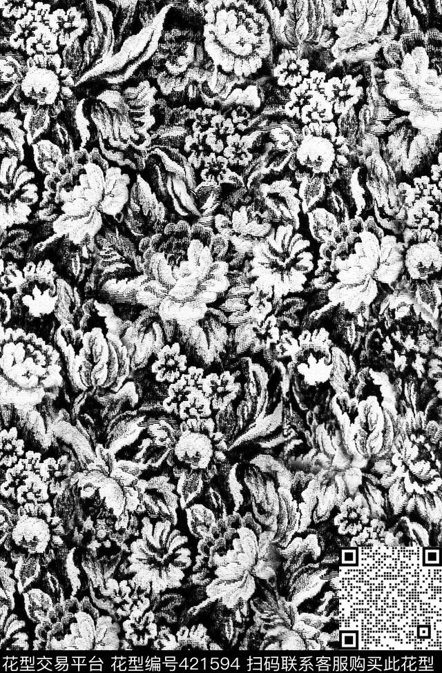 花朵男装欧式素雅格调传统印花华亿平台下载（图片编号: 421594） - 瓦栏（Walan）