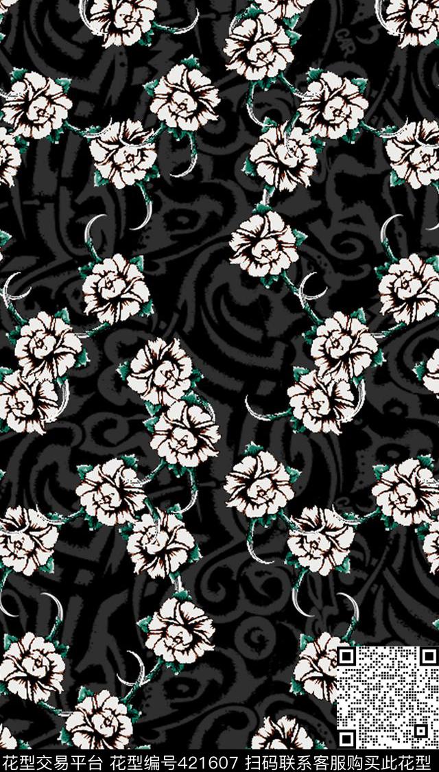 欧式时尚流行素雅格调传统印花华亿平台下载（图片编号: 421607） - 瓦栏（Walan）