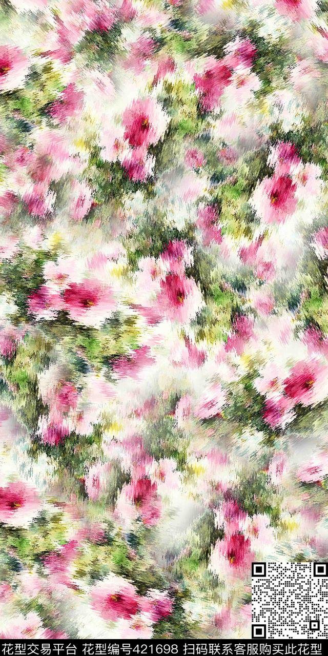 田园风小碎花清爽数码印花华亿平台下载（图片编号: 421698） - 瓦栏（Walan）