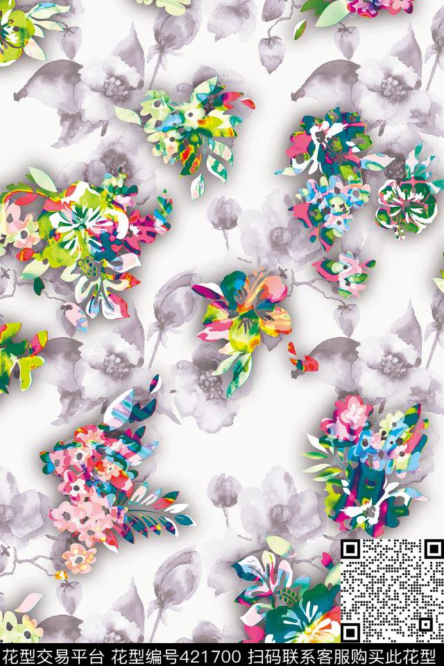 流行元素时尚素材手绘华亿平台数码印花华亿平台下载（图片编号: 421700） - 瓦栏（Walan）