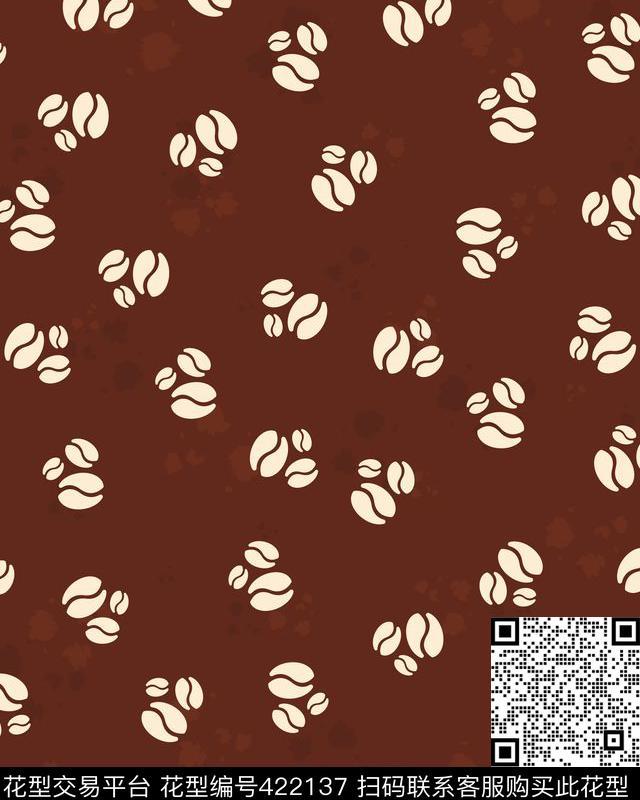 咖啡咖啡豆优雅传统印花华亿平台下载（图片编号: 422137） - 瓦栏（Walan）