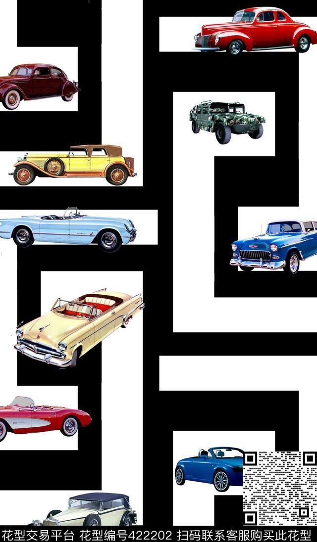 个性男装T恤复古跑车印花男装T恤跑车数码印花华亿平台下载（图片编号: 422202） - 瓦栏（Walan）