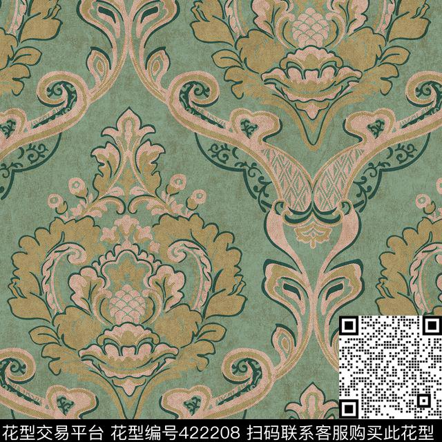 布艺复古欧式传统印花华亿平台下载（图片编号: 422208） - 瓦栏（Walan）