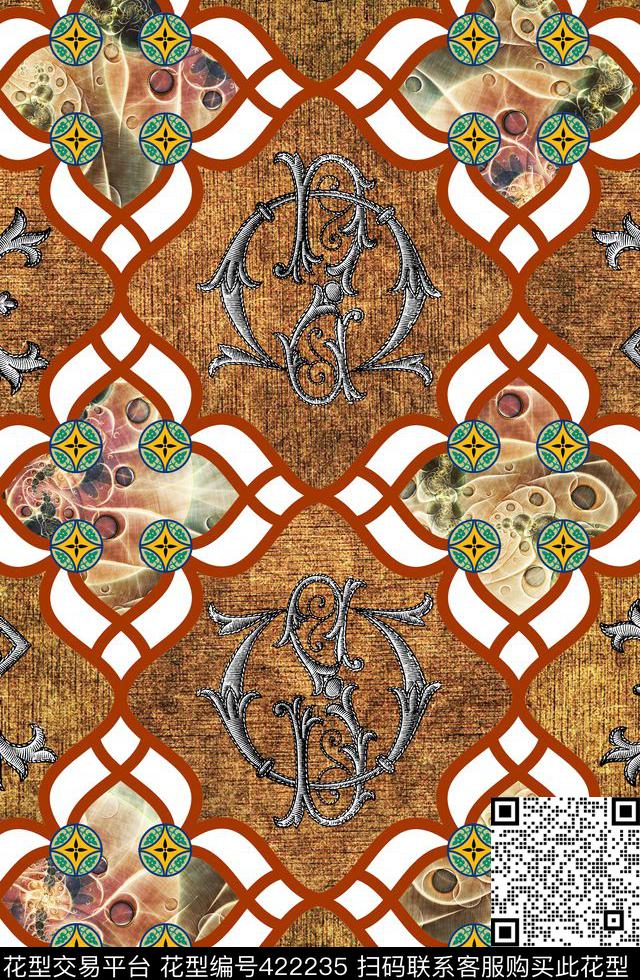 抽象几何几何肌理数码印花华亿平台下载（图片编号: 422235） - 瓦栏（Walan）