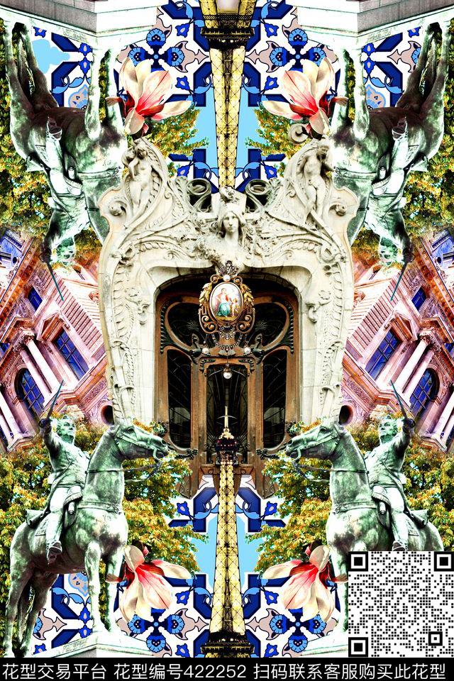 时尚巴黎风情珠宝数码印花华亿平台下载（图片编号: 422252） - 瓦栏（Walan）