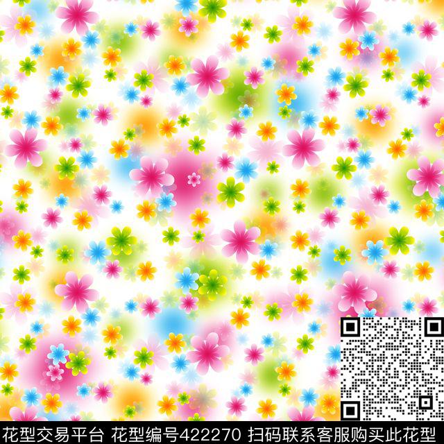 小清新小花数码印花华亿平台下载（图片编号: 422270） - 瓦栏（Walan）