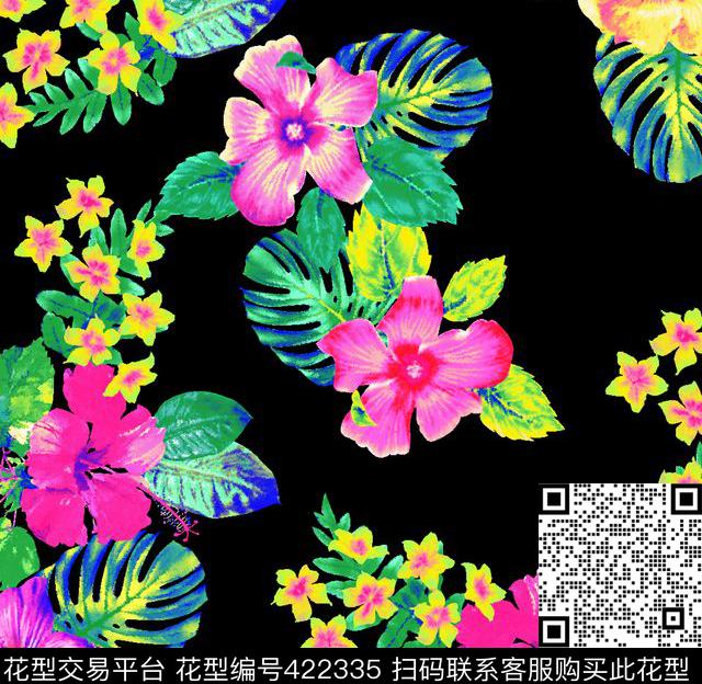 流行时尚花夲热带风情传统印花华亿平台下载（图片编号: 422335） - 瓦栏（Walan）