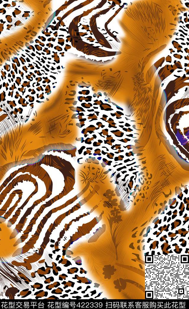 动物纹虎皮豹纹流行时尚传统印花华亿平台下载（图片编号: 422339） - 瓦栏（Walan）