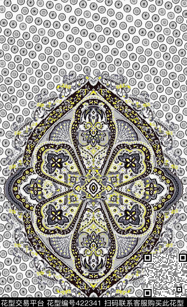 复古欧式风格几何传统印花华亿平台下载（图片编号: 422341） - 瓦栏（Walan）