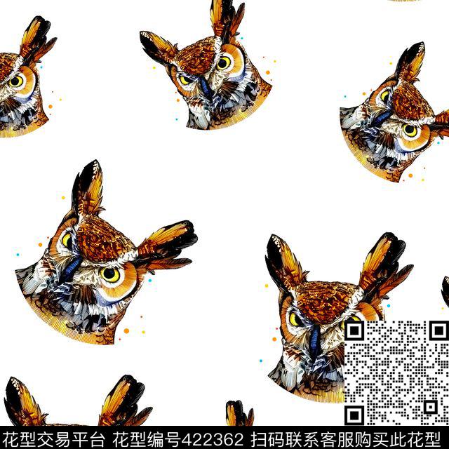 动物手绘清新数码印花华亿平台下载（图片编号: 422362） - 瓦栏（Walan）