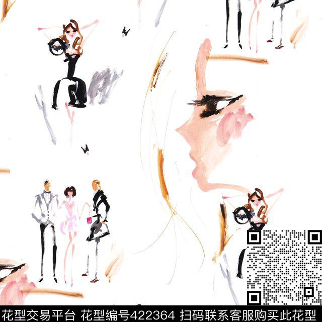 手绘插画时尚数码印花华亿平台下载（图片编号: 422364） - 瓦栏（Walan）