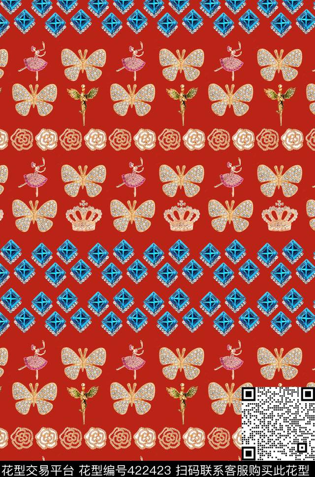 大牌珠宝饰品小美女数码印花华亿平台下载（图片编号: 422423） - 瓦栏（Walan）