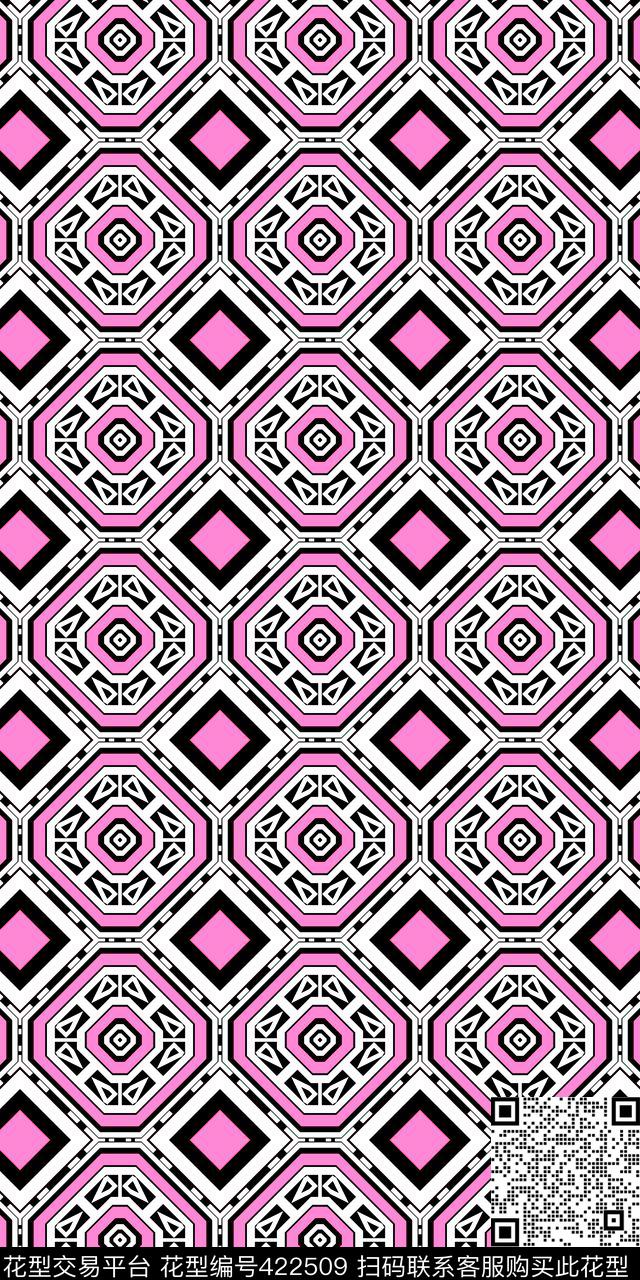 复古几何电影传统印花华亿平台下载（图片编号: 422509） - 瓦栏（Walan）