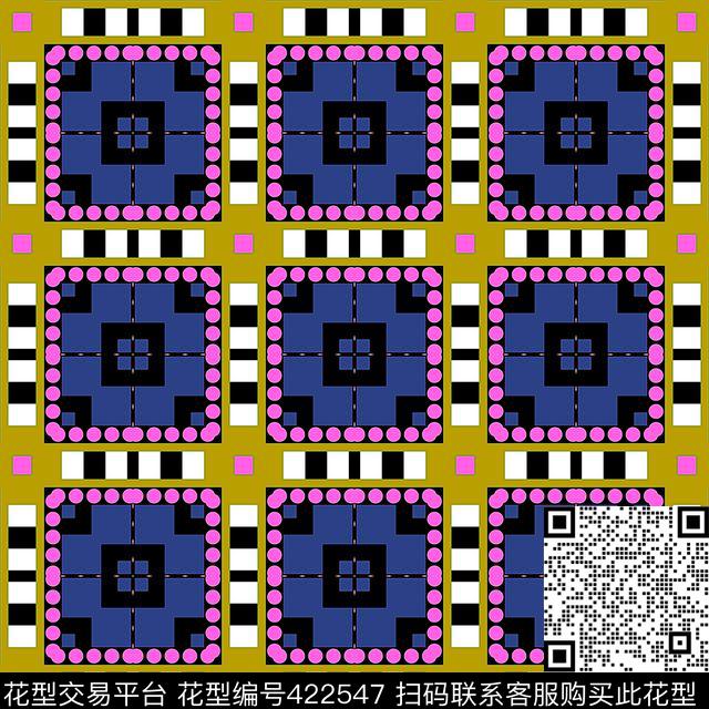 复古圆点几何传统印花华亿平台下载（图片编号: 422547） - 瓦栏（Walan）