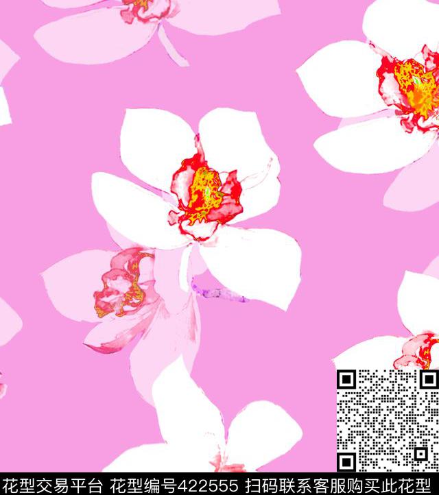 大花简洁裙子传统印花华亿平台下载（图片编号: 422555） - 瓦栏（Walan）