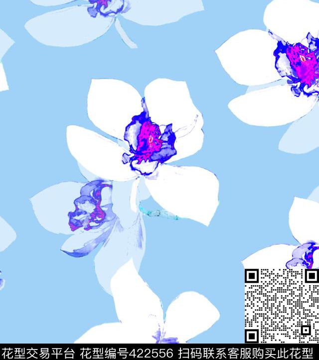 大花简洁裙子传统印花华亿平台下载（图片编号: 422556） - 瓦栏（Walan）