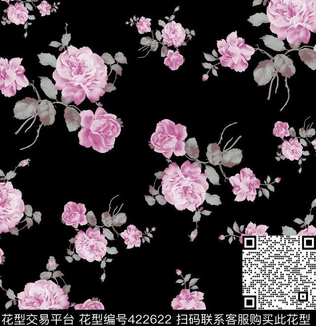 秋冬小碎花sunday_鸟语花香系列数码印花华亿平台下载（图片编号: 422622） - 瓦栏（Walan）
