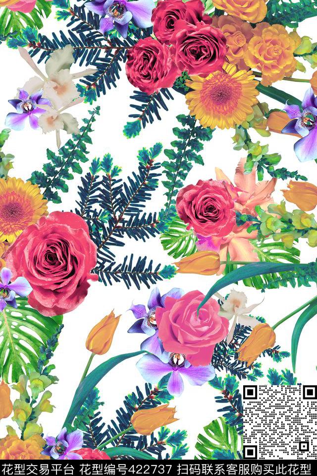 花朵花卉立体数码印花华亿平台下载（图片编号: 422737） - 瓦栏（Walan）