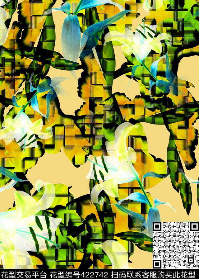 抽象机理原创数码印花华亿平台下载（图片编号: 422742） - 瓦栏（Walan）