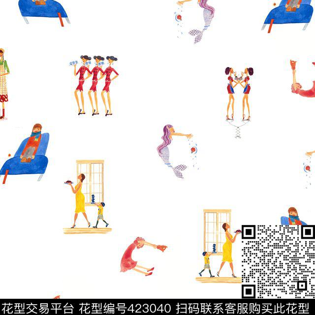 可爱清新时尚华亿平台数码印花华亿平台下载（图片编号: 423040） - 瓦栏（Walan）