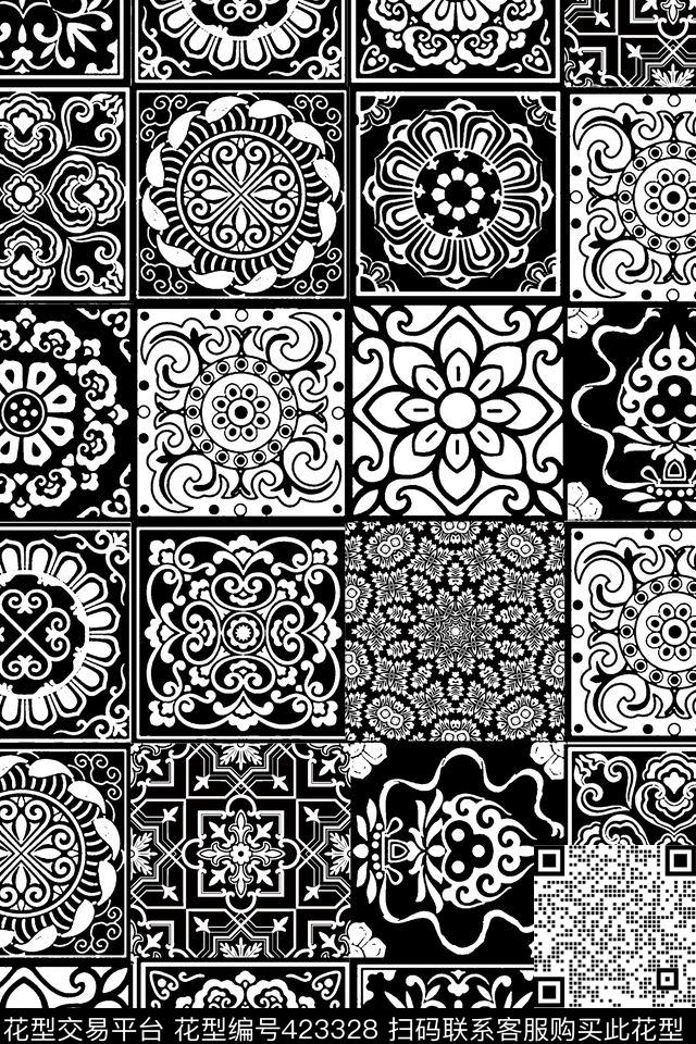 民族风民族花纹传统印花华亿平台下载（图片编号: 423328） - 瓦栏（Walan）