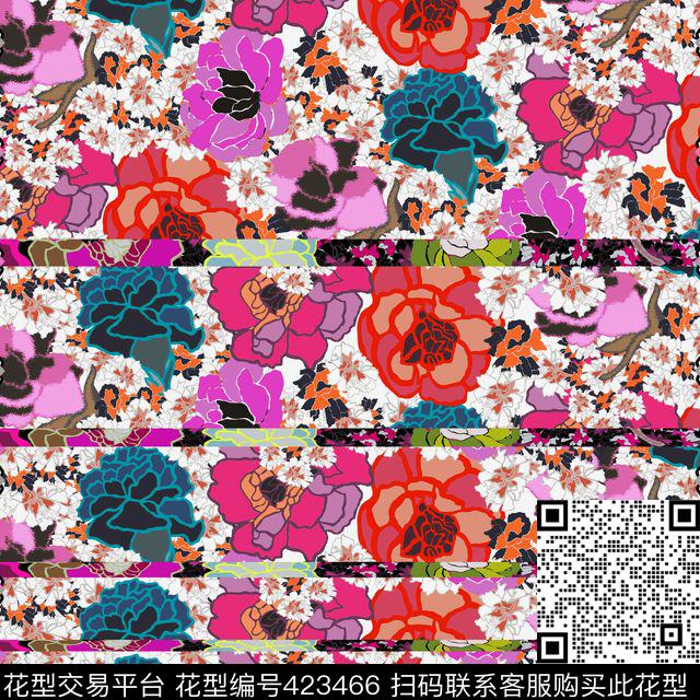 蕾丝迷彩错位数码印花华亿平台下载（图片编号: 423466） - 瓦栏（Walan）