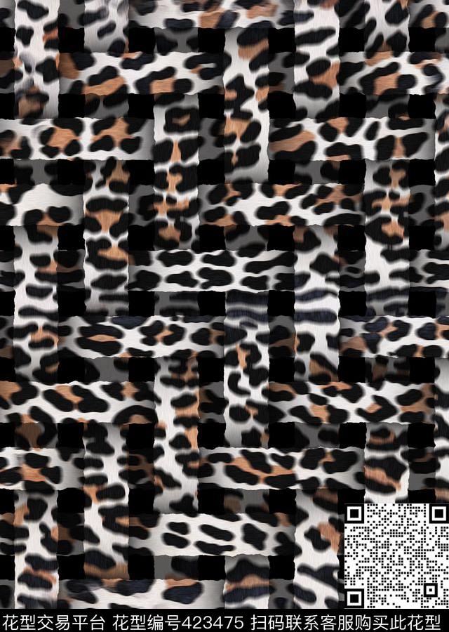 豹纹编织动物纹数码印花华亿平台下载（图片编号: 423475） - 瓦栏（Walan）