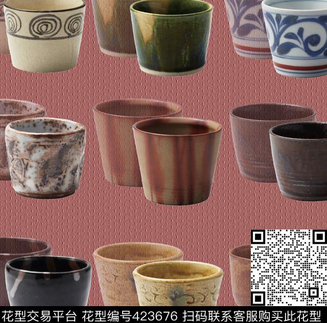 杯子时尚简约数码印花华亿平台下载（图片编号: 423676） - 瓦栏（Walan）