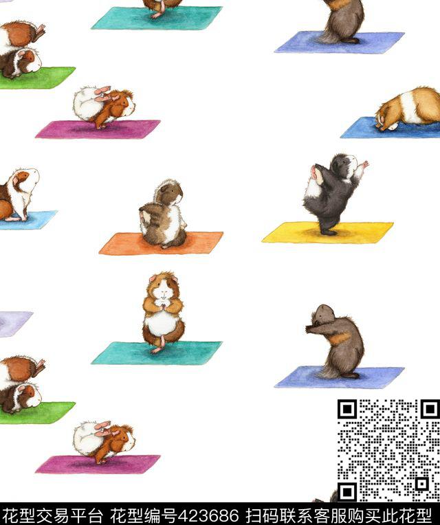 动物刺猬运动数码印花华亿平台下载（图片编号: 423686） - 瓦栏（Walan）