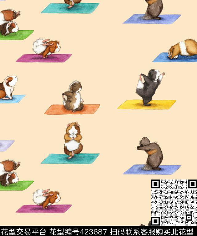 动物刺猬运动数码印花华亿平台下载（图片编号: 423687） - 瓦栏（Walan）