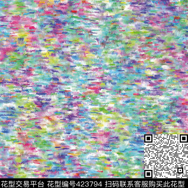 抽象几何格子数码印花华亿平台下载（图片编号: 423794） - 瓦栏（Walan）