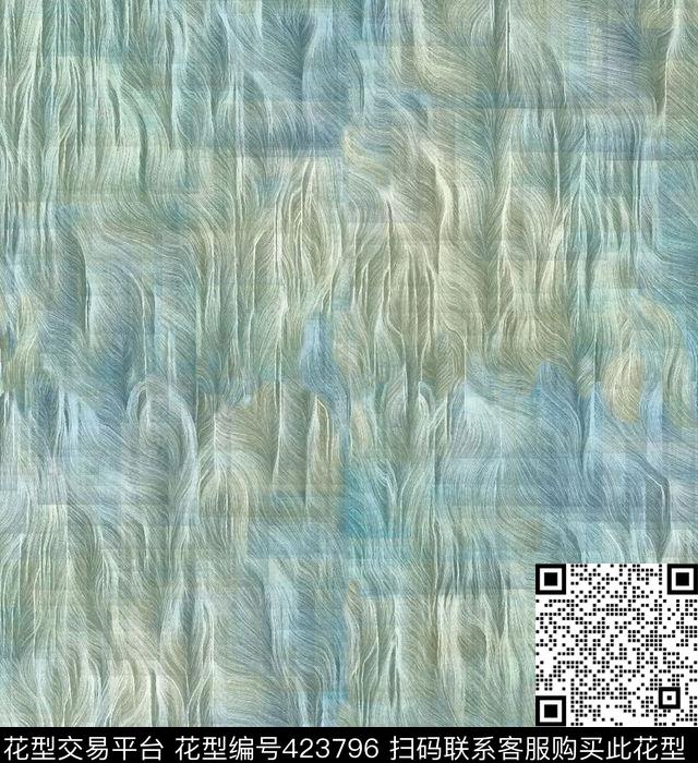 规则羽毛线条数码印花华亿平台下载（图片编号: 423796） - 瓦栏（Walan）