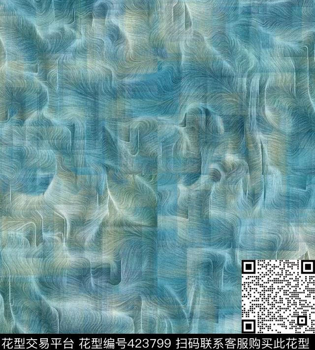 不规则梦幻波西米亚数码印花华亿平台下载（图片编号: 423799） - 瓦栏（Walan）